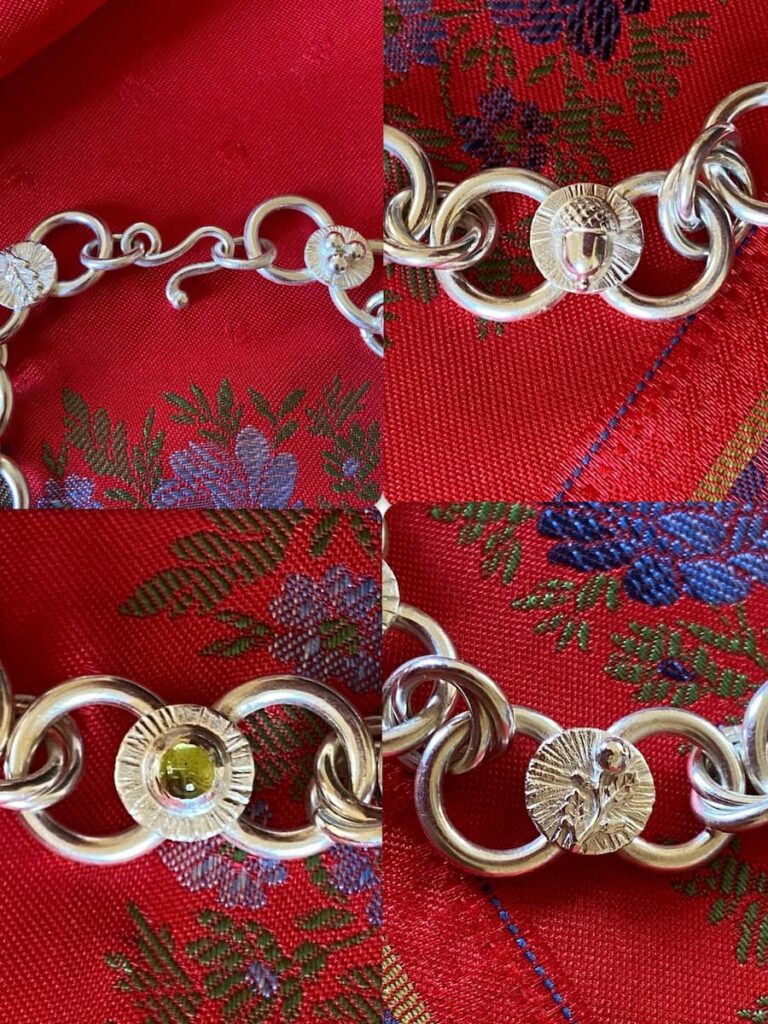 Element Eve - Eva Schöneweiß - Ösenarmband mit grünen Turmalinen