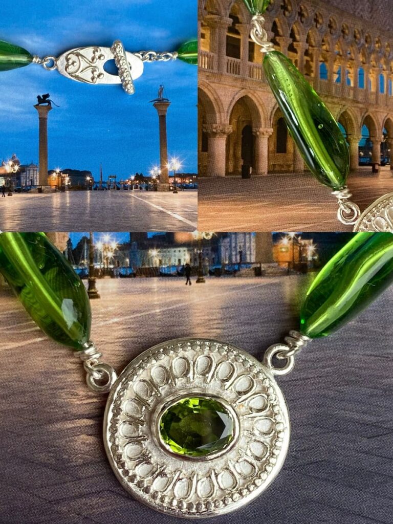 Element Eve - Eva Schöneweiß - Kette Muranoglas Mazzucco grün mit Peridot