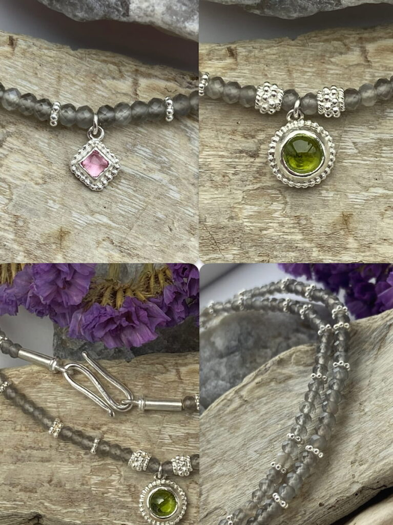 Element-Eve - Eva Schöneweiß - Kette Mondstein Peridot Turmalin
