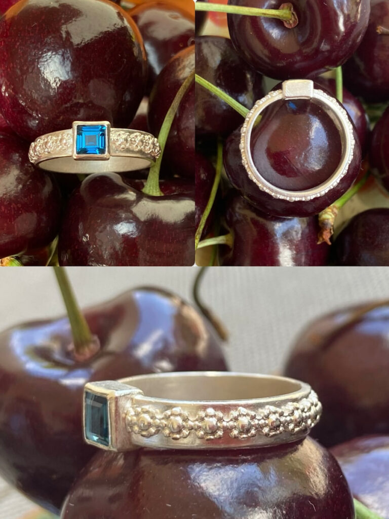 Element Eve - Eva Schöneweiß - Ring Blautopas London Blue