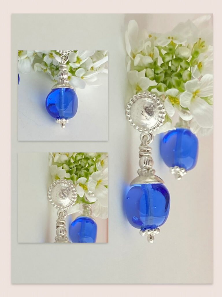 Element Eve - Eva Schöneweiß - Ohrringe mit blauen Muranoglas